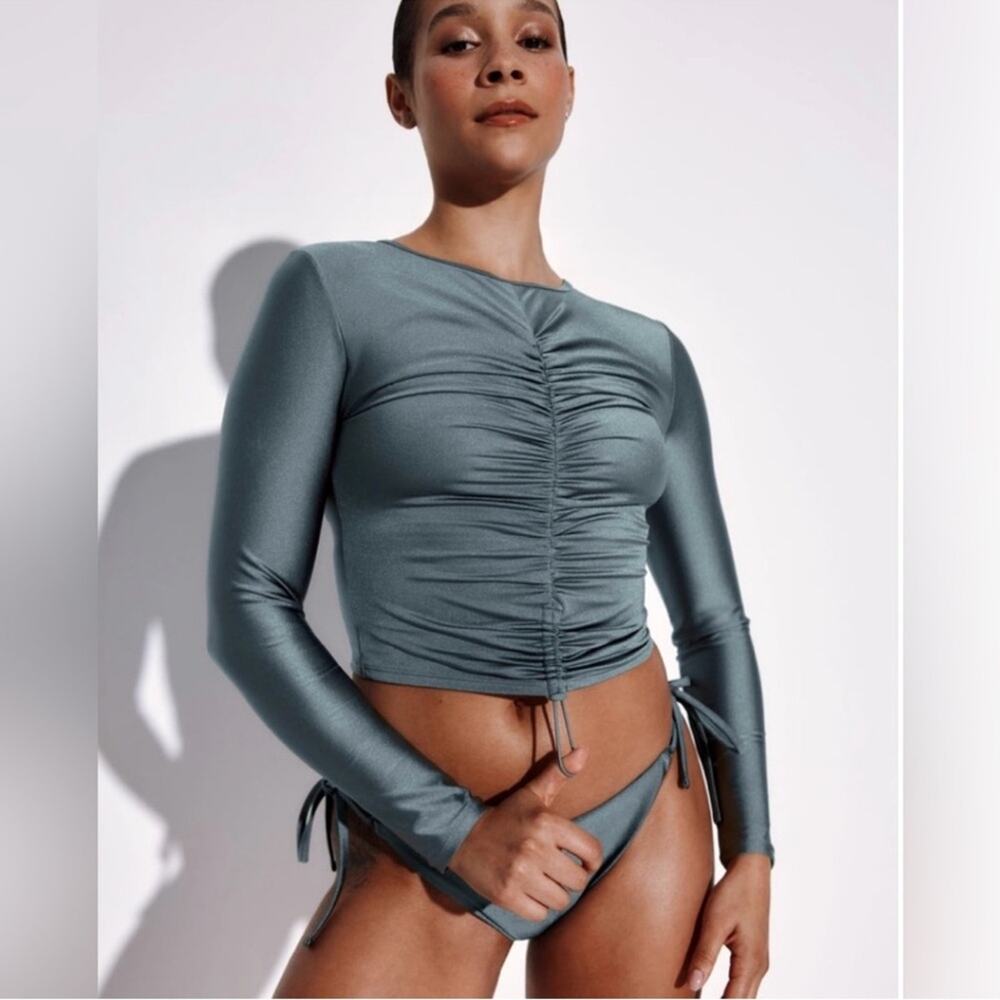 Knix Ruched Long Sleeve Swim Top